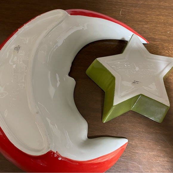 Ganz Bella Casa Crescent Moon Serving Bowl & Star Bowl, Chips, Dip, Appetizers - Picture 8 of 10